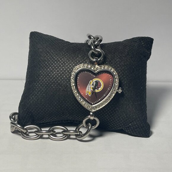 Washington Redskins NFL Heart Stainless-Steel Bracelet Watch by Game Time NEW - Picture 2 of 5